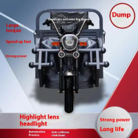 New 1500W Electric Cargo Tricycle Heavy Duty 3-Wheel Tricycles High-Speed 60V/52ah